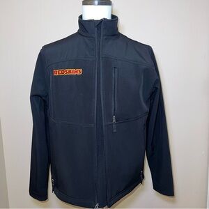 Washington Redskins Unisex Black Zip Up Jacket Embroidered Redskins Logo. Size S